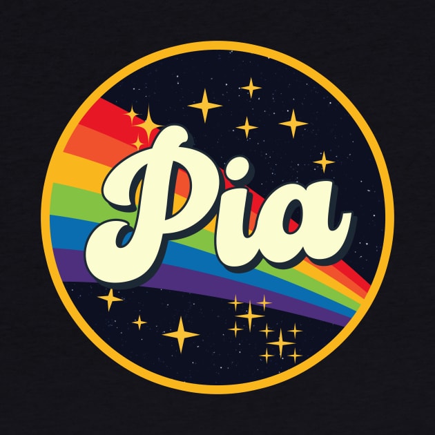 Pia // Rainbow In Space Vintage Style by LMW Art